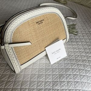 Kate Spade Leather & Straw Purse